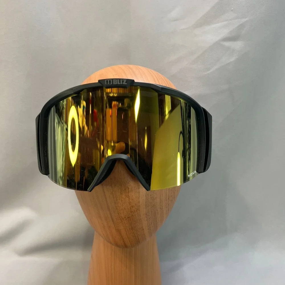 Bliz Nova Unisex Black Frame And Golden Lens Protective Sports Gear Ski Goggles